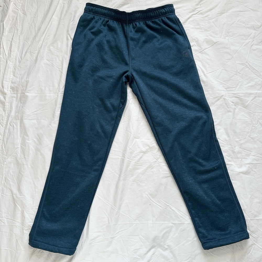AND1 Mens Jogger Pants Sz Large Blue Green Basketball Fleece Lined Activewear